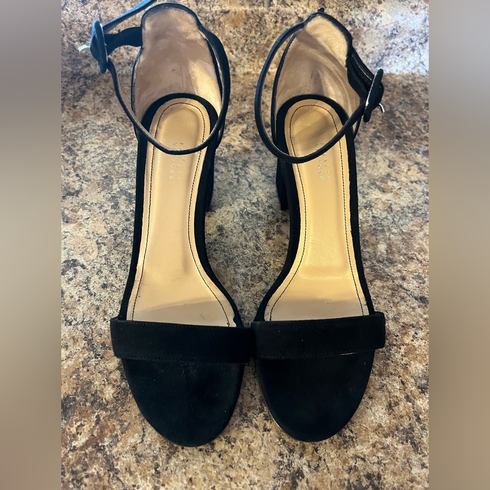 Barneys New York Women's Black Satin Party Heels EU 37 1/2